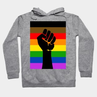 Philly Pride Flag - Black Fist Hoodie